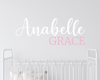 Name Wall Decal Girl Personalized Name Wall Decal Nursery Wall Decal Personalized Name Decal Vinyl Wall Decal Girls Name Decal Farmhouse