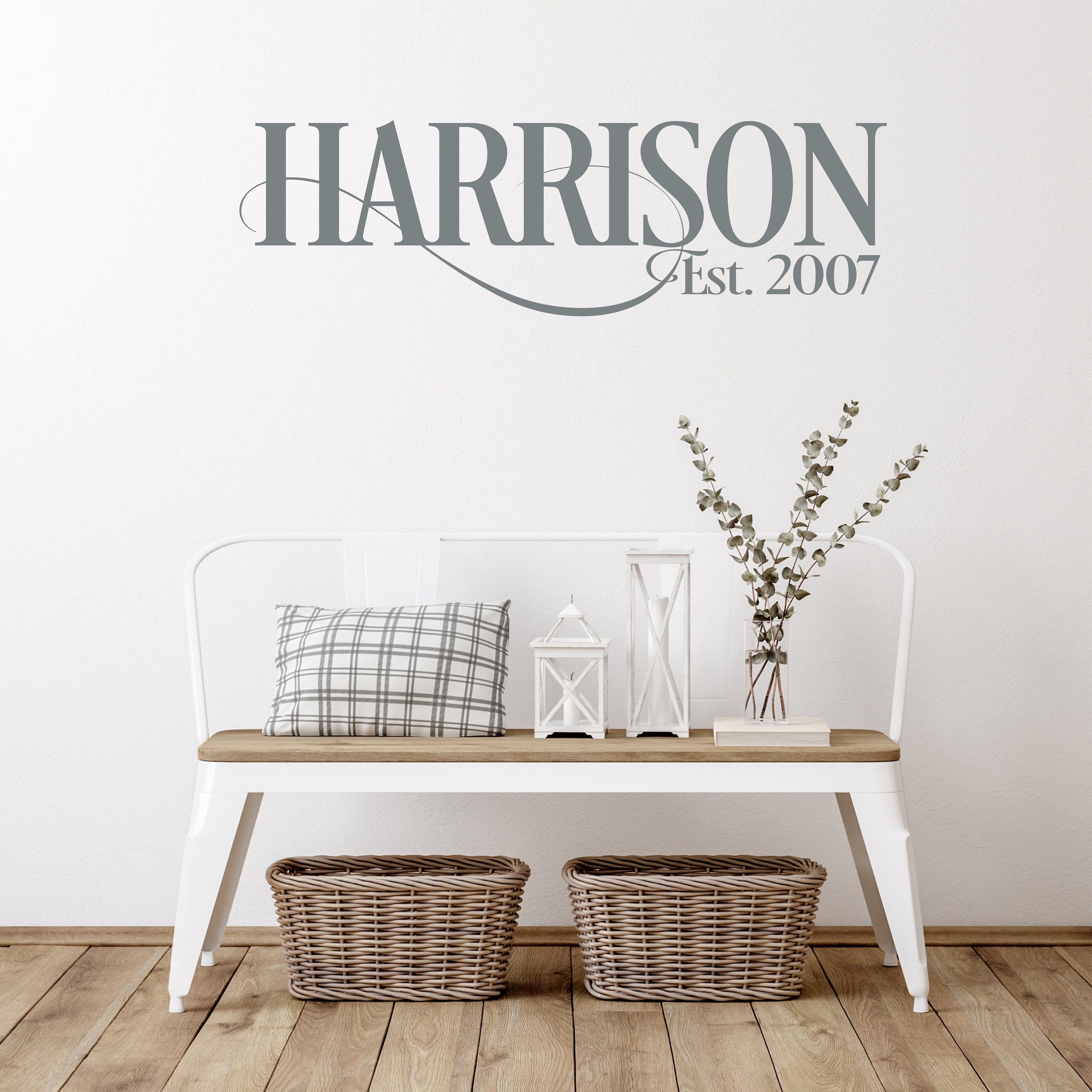 Personalized Family Name Wall Decal Custom Family Name Vinyl Etsy