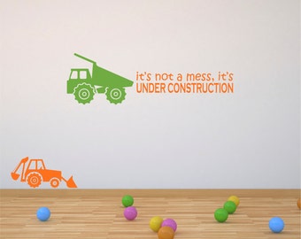 Boys Playroom Construction Wall Decal Sticker