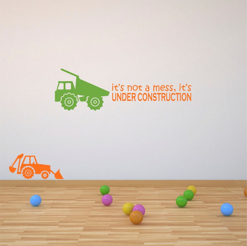 Boys Playroom Construction Wall Decal Sticker - Etsy