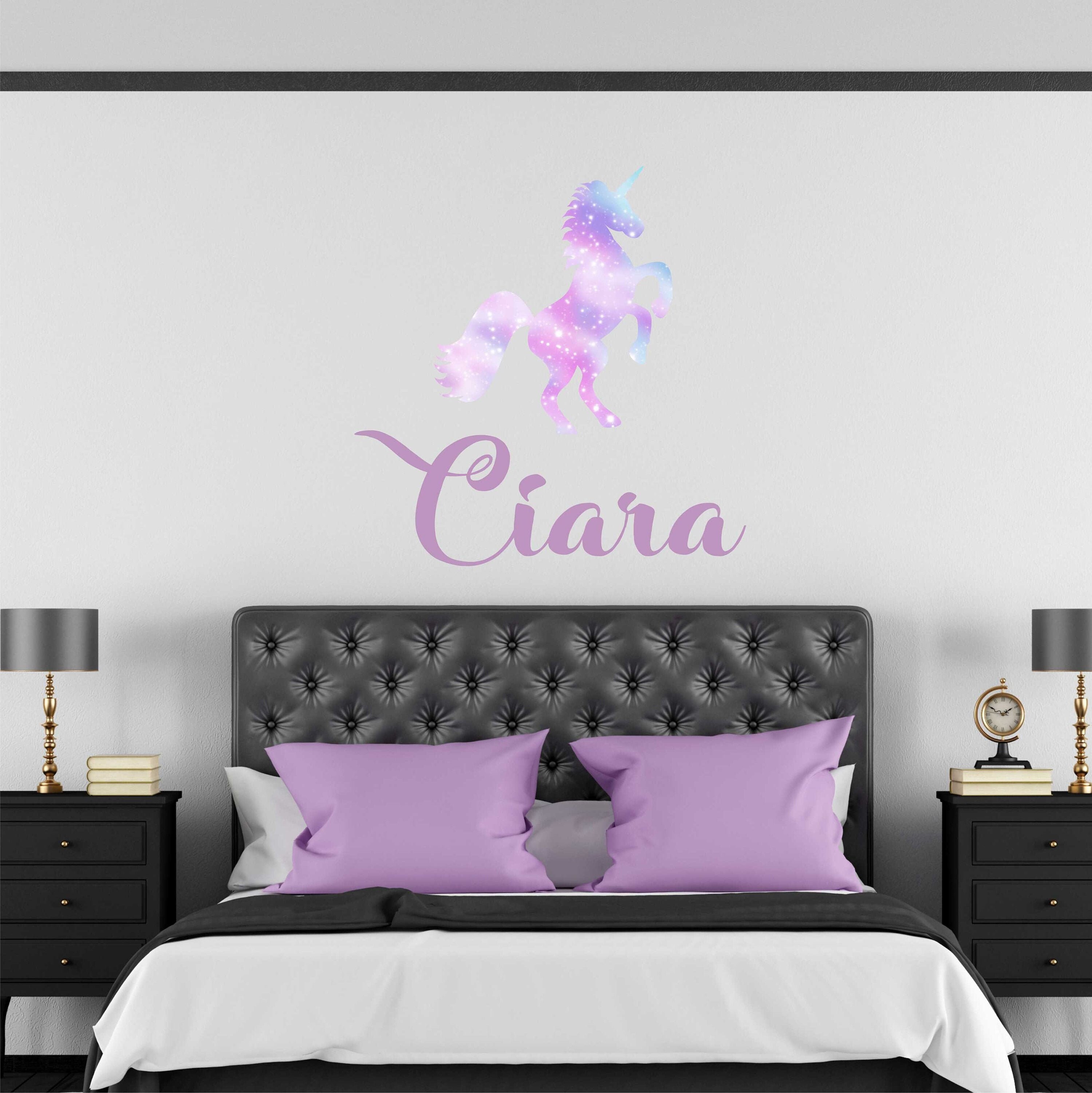 Unicorn Wall Decal Personalized Name Custom Name Unicorn Etsy