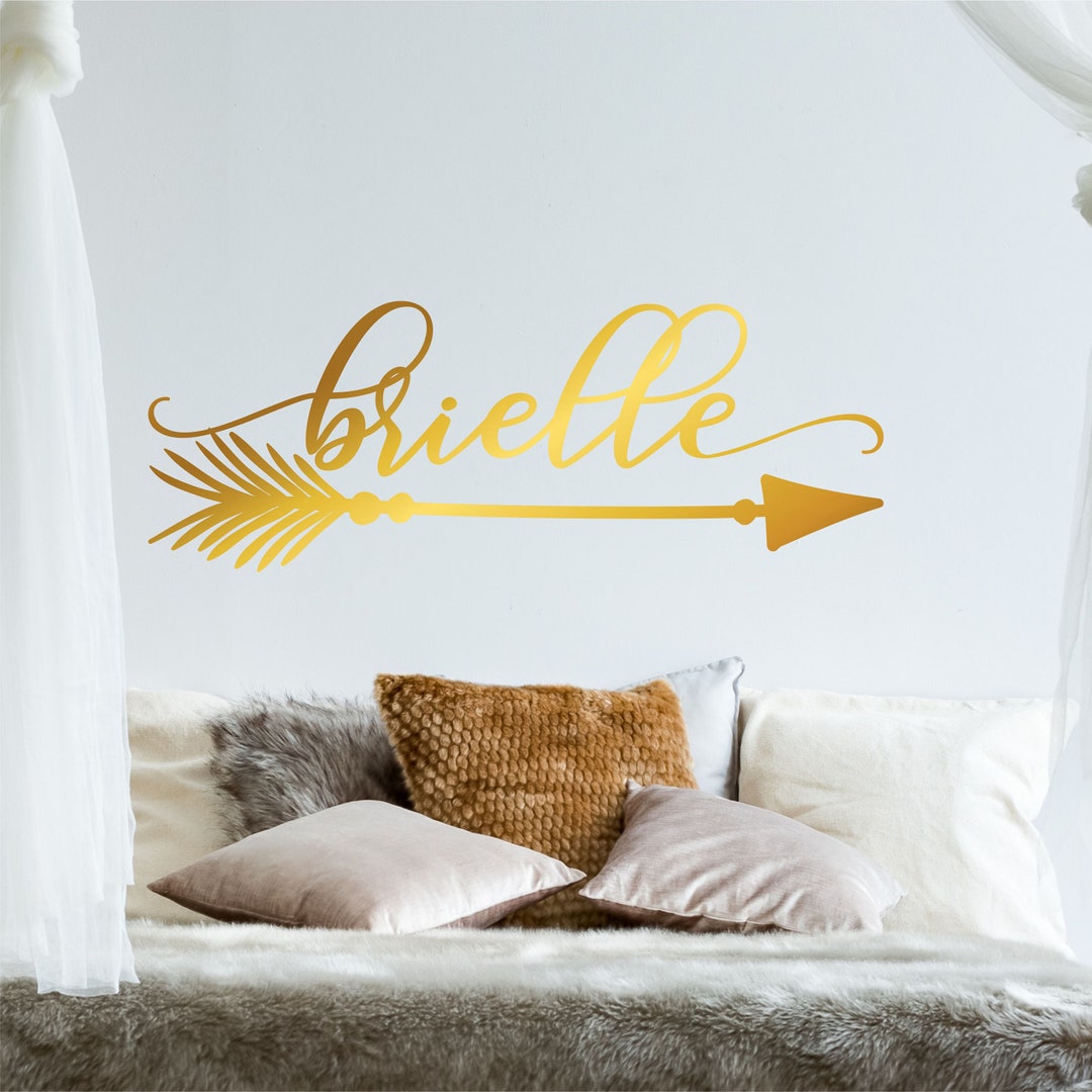 Name Arrow Wall Decal Girl Personalized Name Wall Decal Nursery Wall ...
