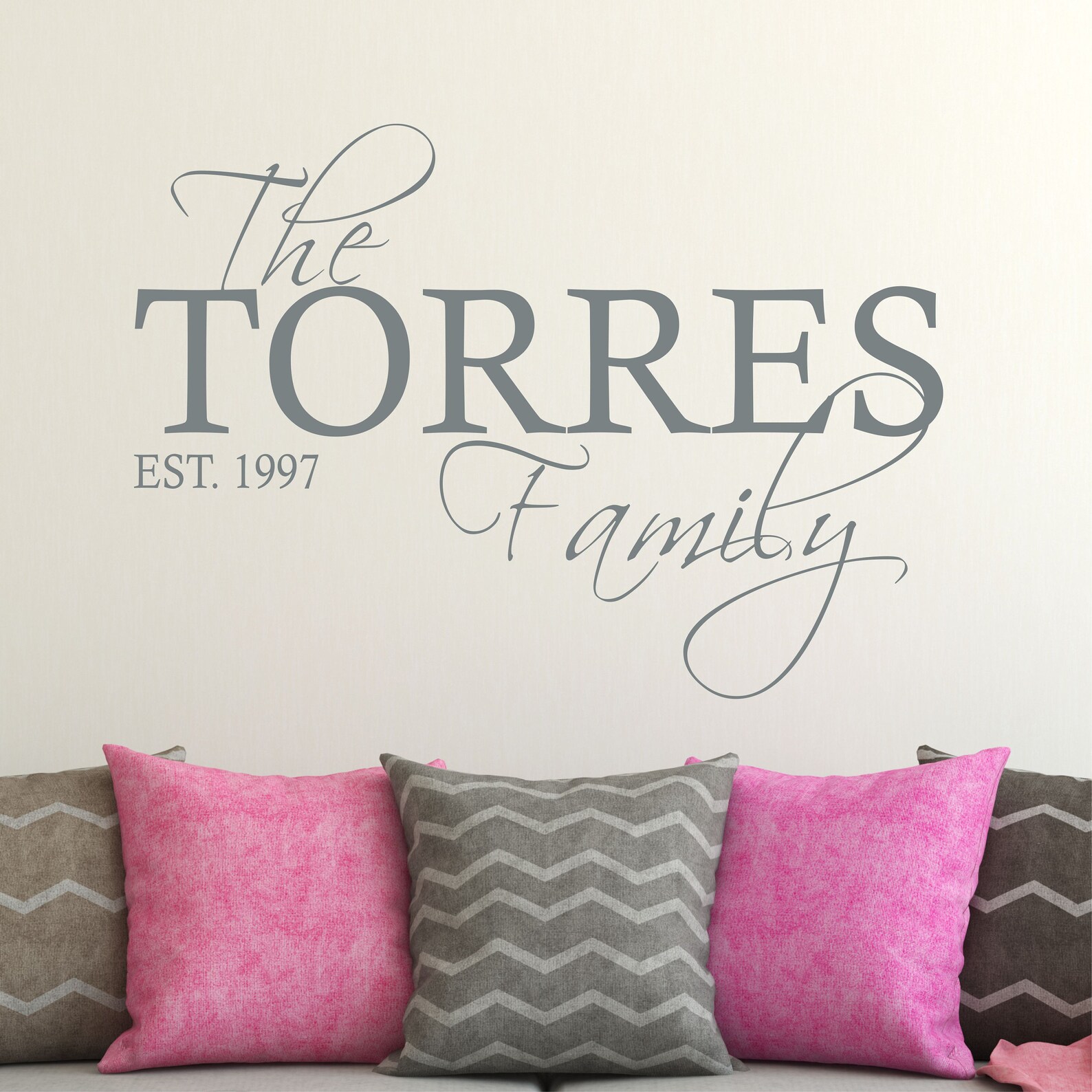 Personalized Family Name Wall Decal Custom Family Name Vinyl Etsy
