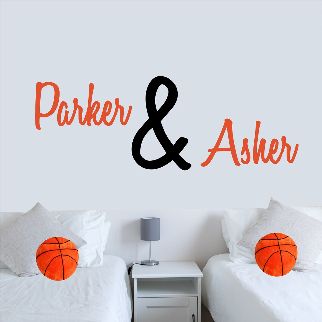 Twins Name Wall Decal Personalized Boys Name Wall Decal Childrens Room ...