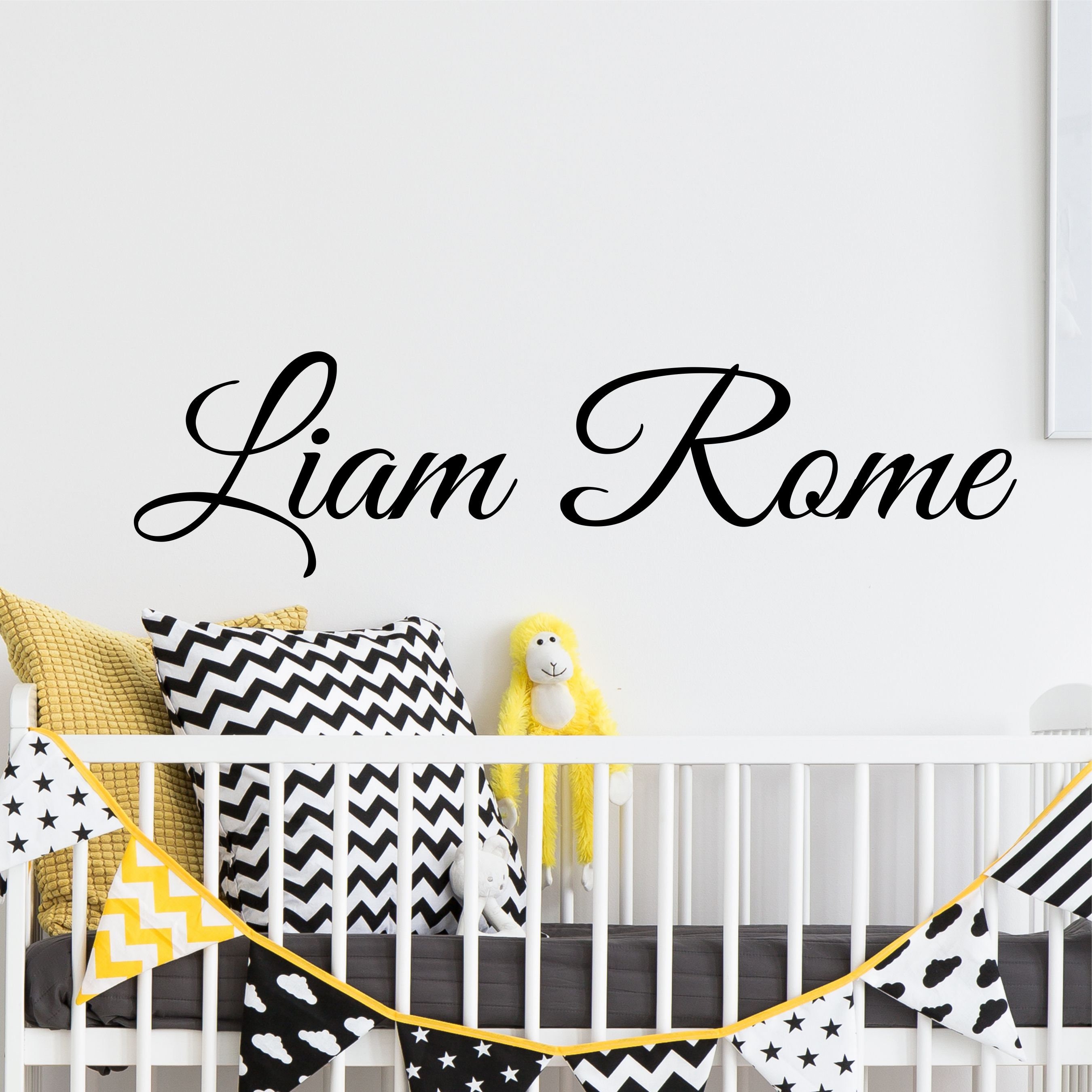 Personalized Wall Decal Boy Name Wall Decal Nursery Wall Decal ...