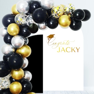 Graduation Decal - Graduation Party Backdrop - Congrats Grad for Balloon Arch - Personalized Graduation Decoration - Graduation Sign - Party
