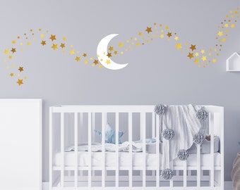 The Decal Guru Vinyl Star Wall Decal Stickers for Home Wall Decor Night Sky Removable Graphic Transfers for Nursery or Kids Room 48 x 55 Powder Blue 
