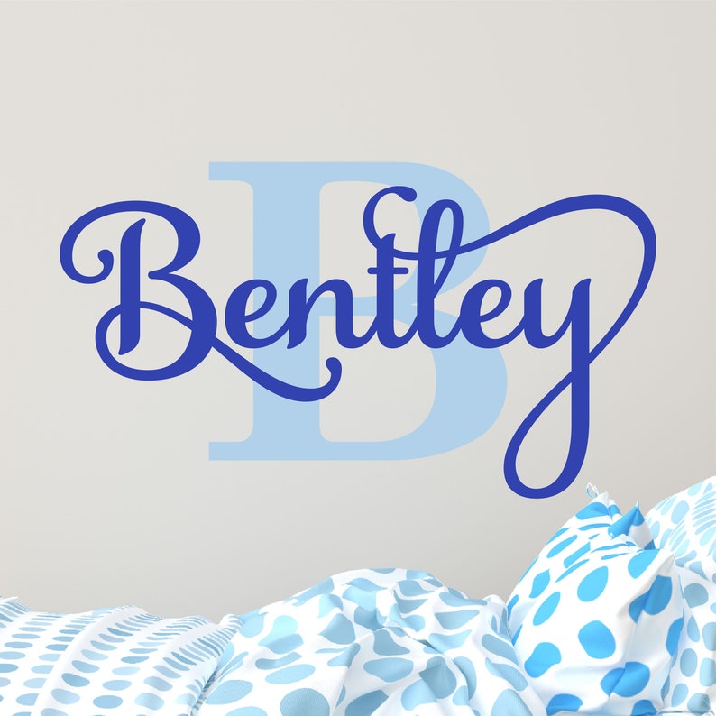 Name Wall Decal Teen Boys Room Decor Baby Boy Nursery Name Etsy