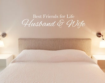 Best Friends for Life Husband and Wife Wall Decal Sticker