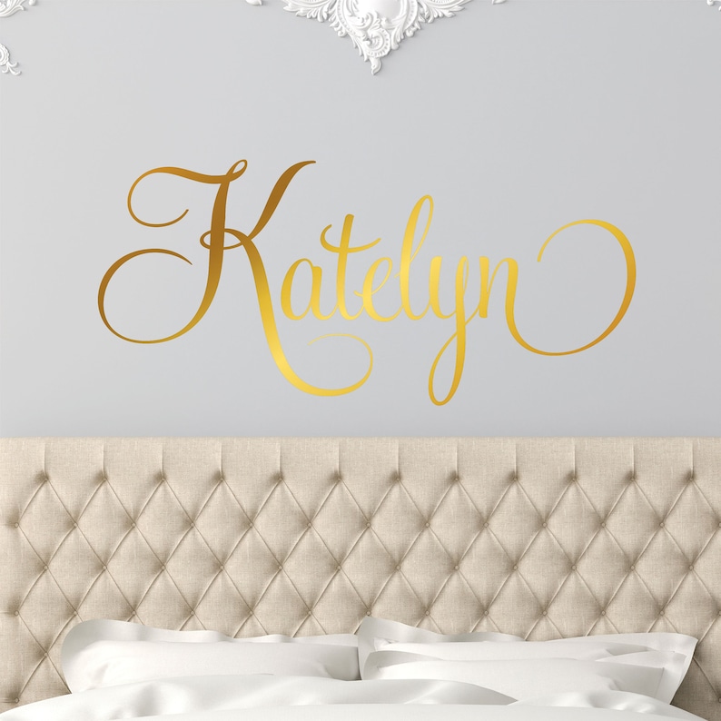 Girls Name Personalized Name Wall Decal Girl Monogram Initial Etsy
