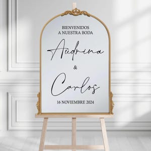 Bienvenidos A Nuestra Boda Decal - Spanish Welcome to Our Wedding Wall Decal - Spanish Wedding - Personalized Wall Decal Sticker Wedding