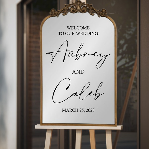 Welcome to Our Wedding Wall Decal - Soon to Be Mr & Mrs Personalized Wall Decal Sticker - Just Married - Wedding - Mr and Mr - Mrs and Mrs