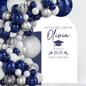 Congratulations Grad Decal - Congrats Grad Sticker - Personalized Graduation Decal - Class of 2025 Decal - Graduation Decal for Balloon Arch