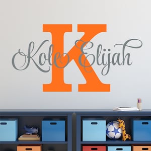 Boy Name Wall Decal Boys Name Wall Decal Wall Decor Boys Name Decal Name Wall Decal Name Decal Nursery Name Decal Personalized Monogram