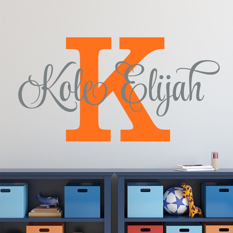 Personalized Wall Decal Boy Name Wall Decal Nursery Wall Decal Etsy