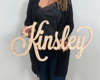 Custom Wood Name Sign | Nursery Name Sign | Personalized Name Sign | Wooden Name | Wood Letters | Multiple Fonts| Baby Name Wall Art Decor