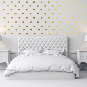 Gold Heart Wall Decals - Heart Stickers - Silver Hearts - Rose Gold ...