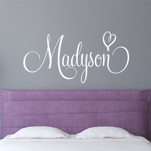 Personalized Wall Decal Girl Name Wall Decal Nursery Wall Decal ...