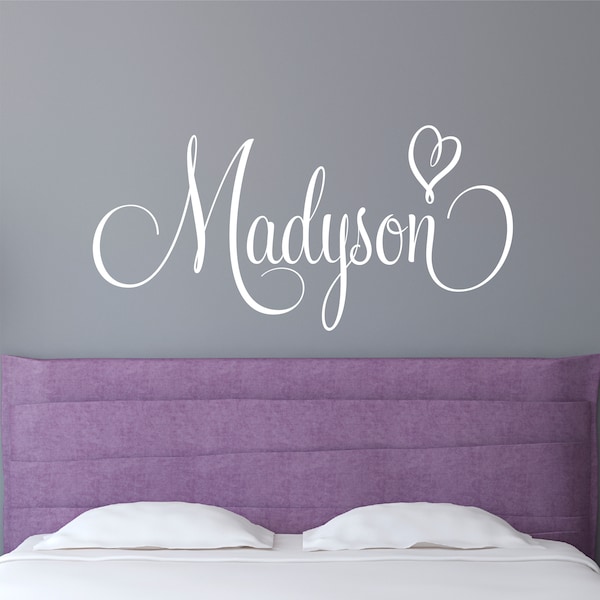 Personalized Wall Decal Girl Name Wall Decal Nursery Wall Decal Personalized Name Decal Vinyl Wall Decal Girls Name Decal Rose Gold Name