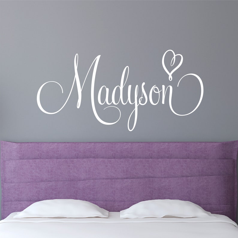 Personalized Wall Decal Girl Name Wall Decal Nursery Wall Etsy