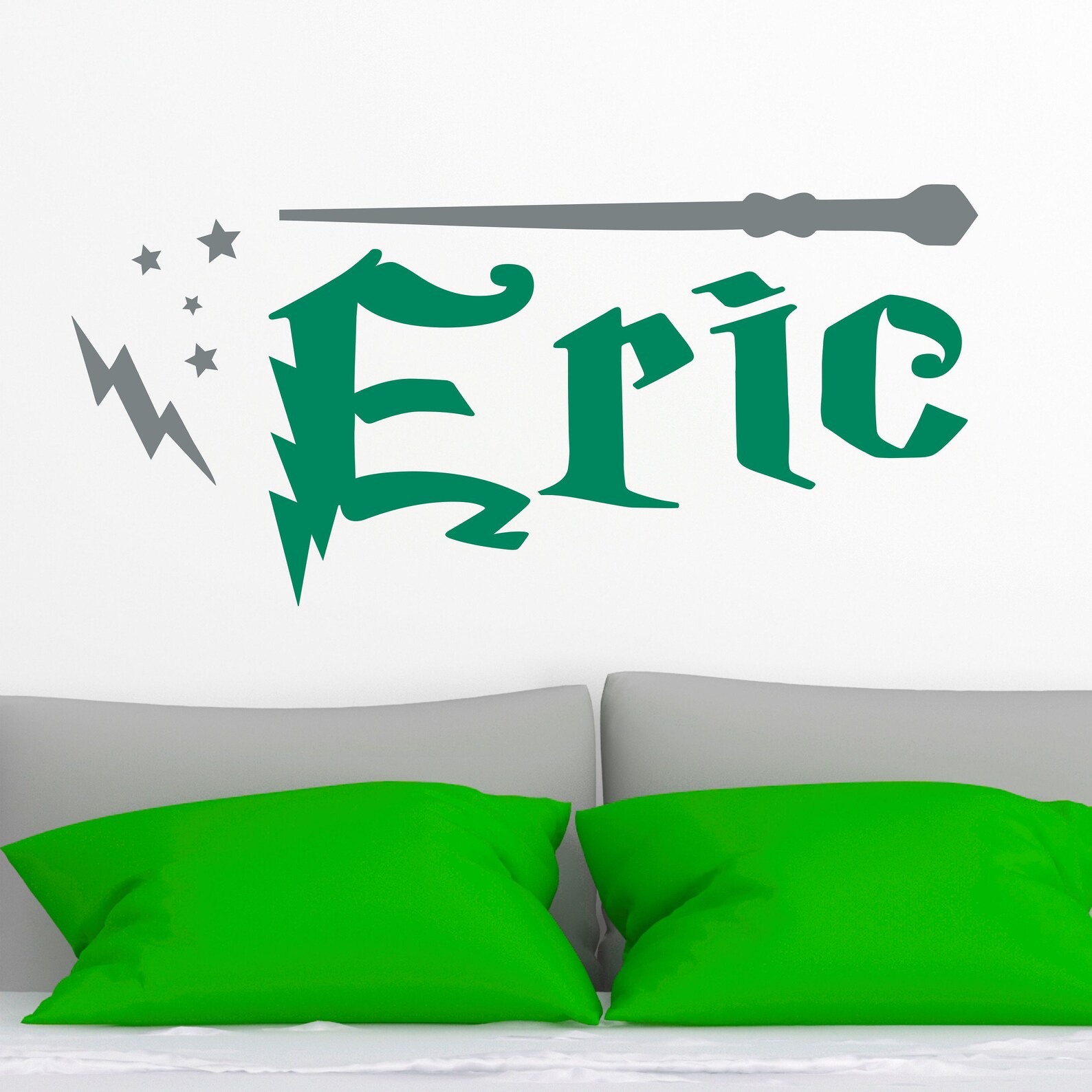 Wizard Name Wall Decal Custom Name Wall Decal Boys Name Etsy