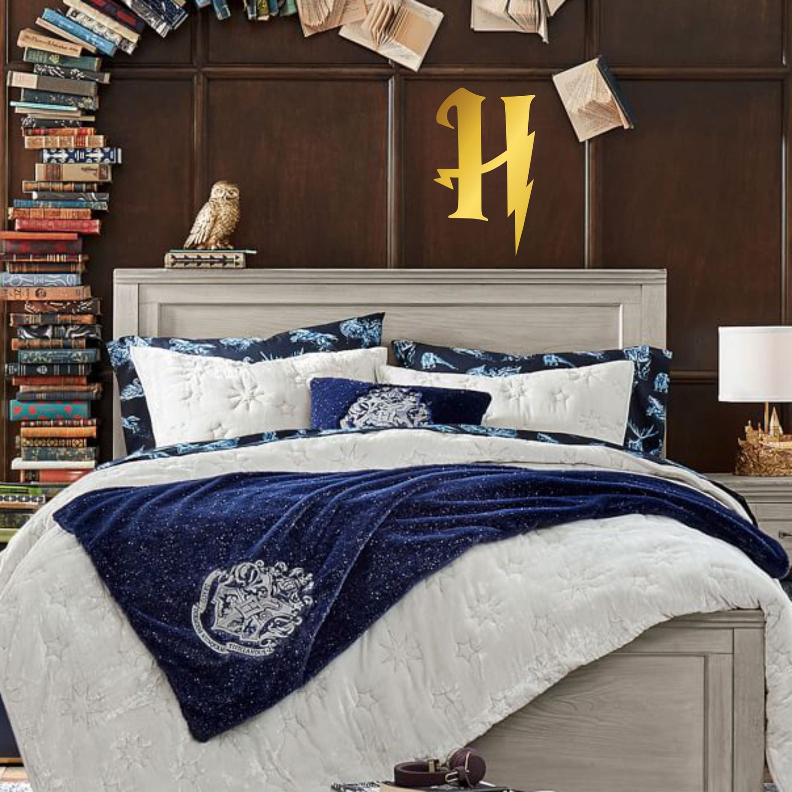 Inspired Harry Potter Wall Decal Sticker Monogram Wall Etsy