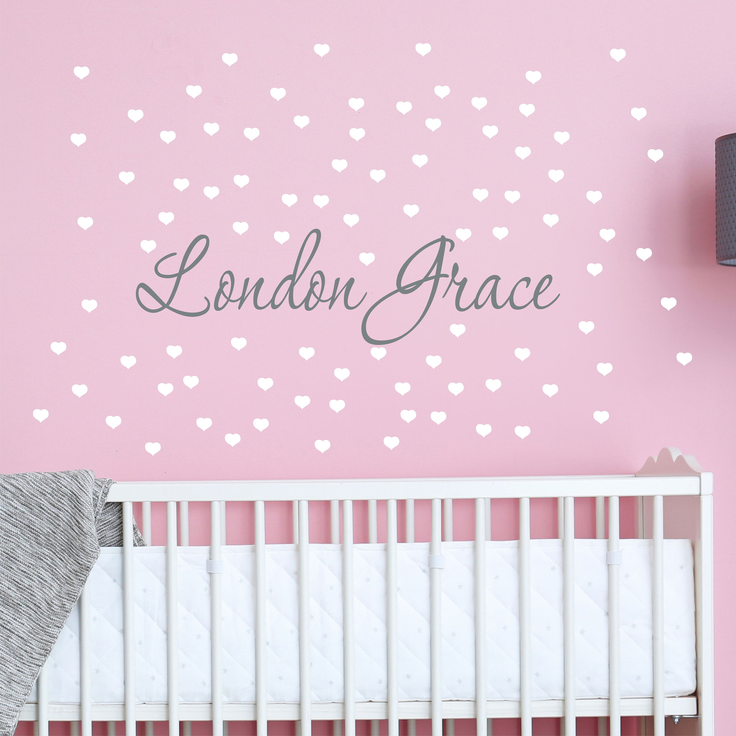 Personalized Wall Decal Girl Name Wall Decal Nursery Wall Decal ...