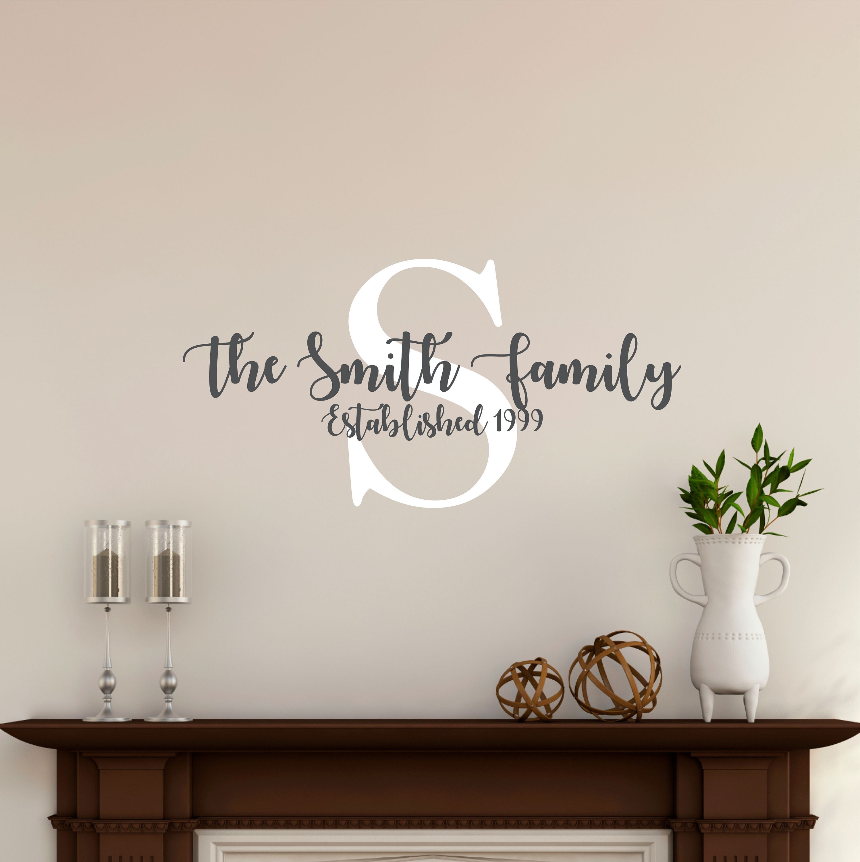 Farmhouse Name Wall Decal - Personalized Family Name Custom Family Name ...
