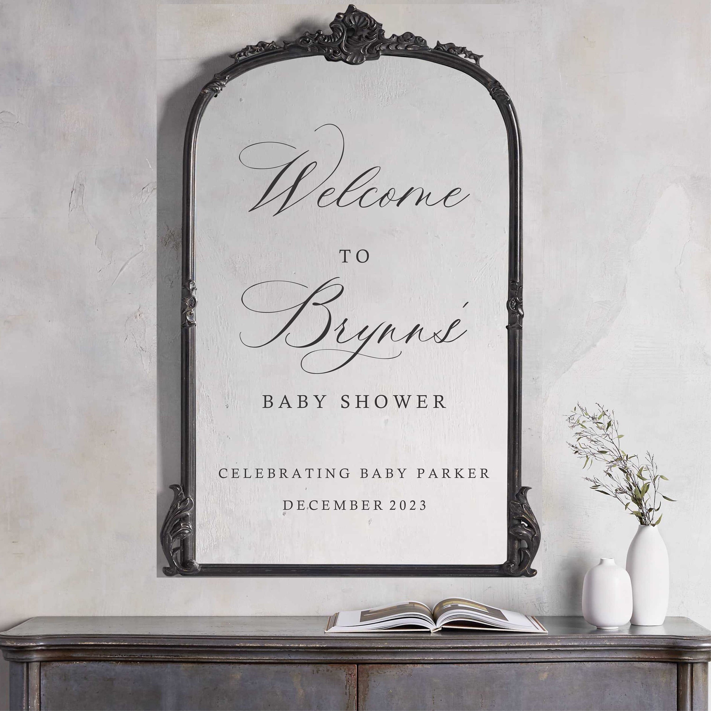 Baby Shower Welcome Sign - Baby Shower Welcome Wall Decal - Gender Reveal Welcome Sign - Gender Reveal - Baby Shower Sign - Celebrating Baby