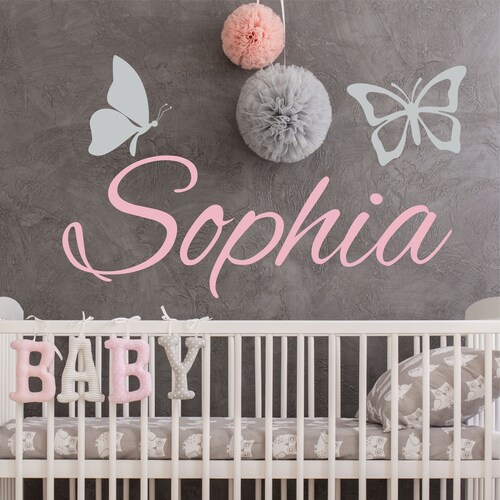 Butterfly Wall Decal Personalized Name Decal Custom Name Etsy