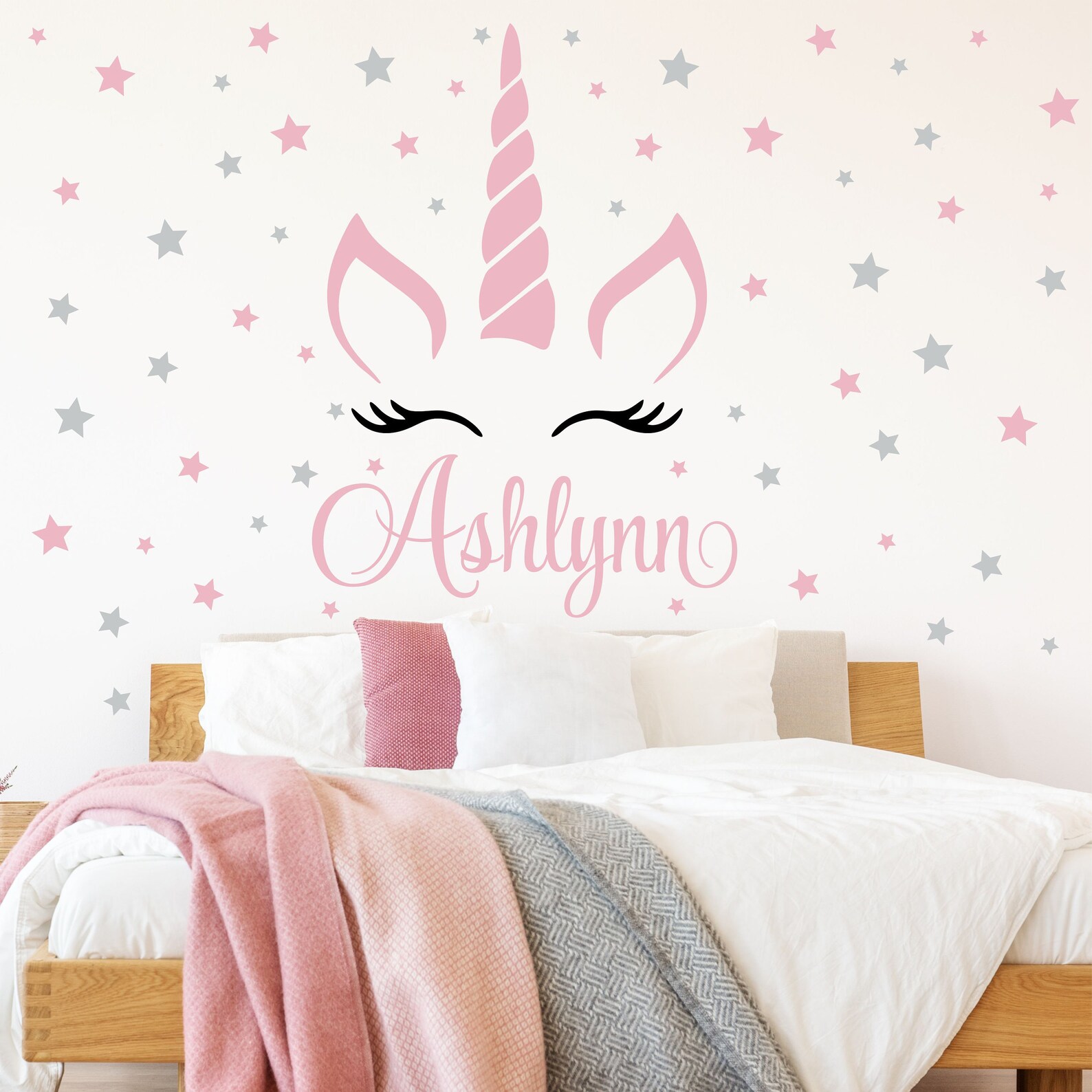 Personalized Name Unicorn Wall Decal Custom Name Unicorn Etsy