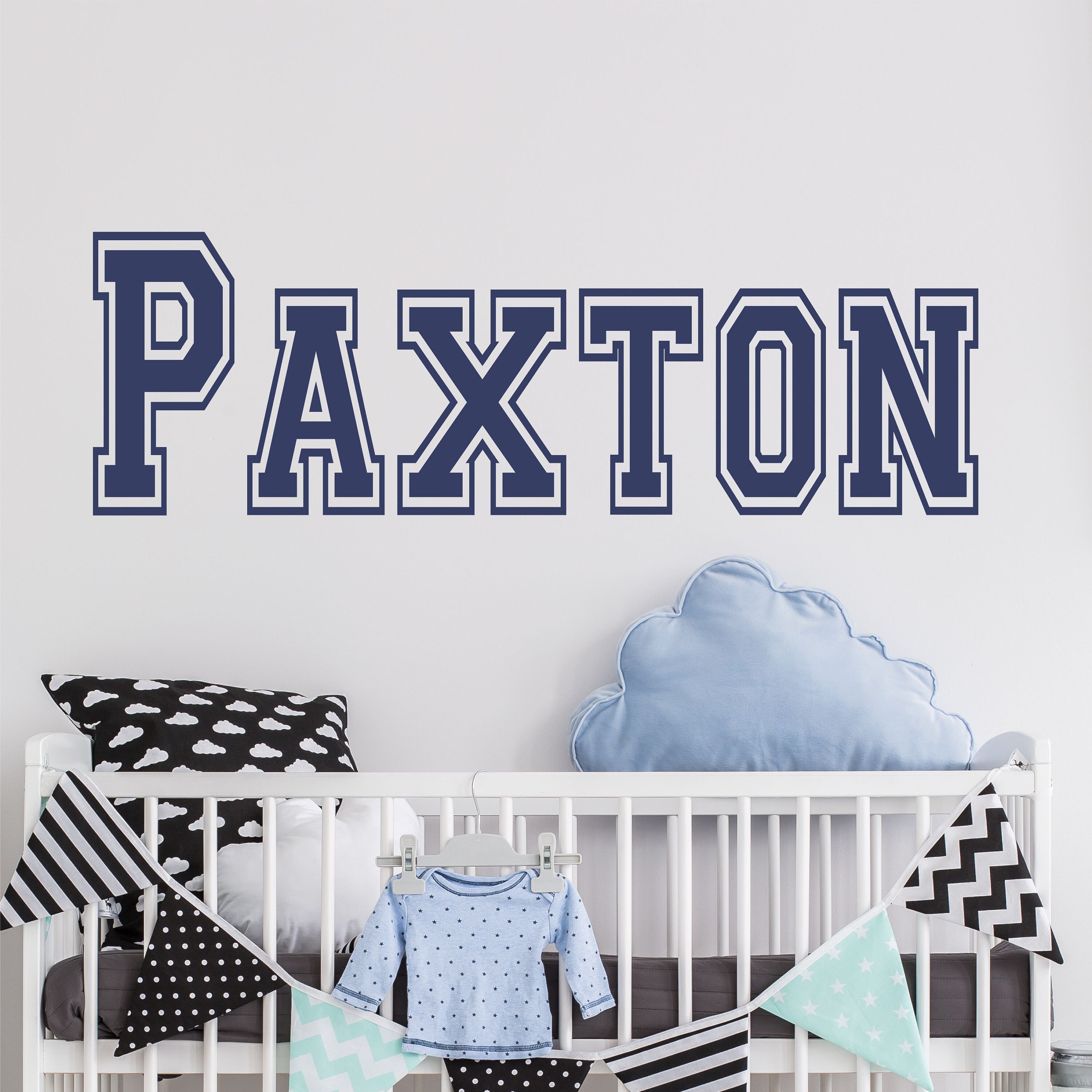 Personalized Wall Decal Boy Name Wall Decal Nursery Wall Decal ...