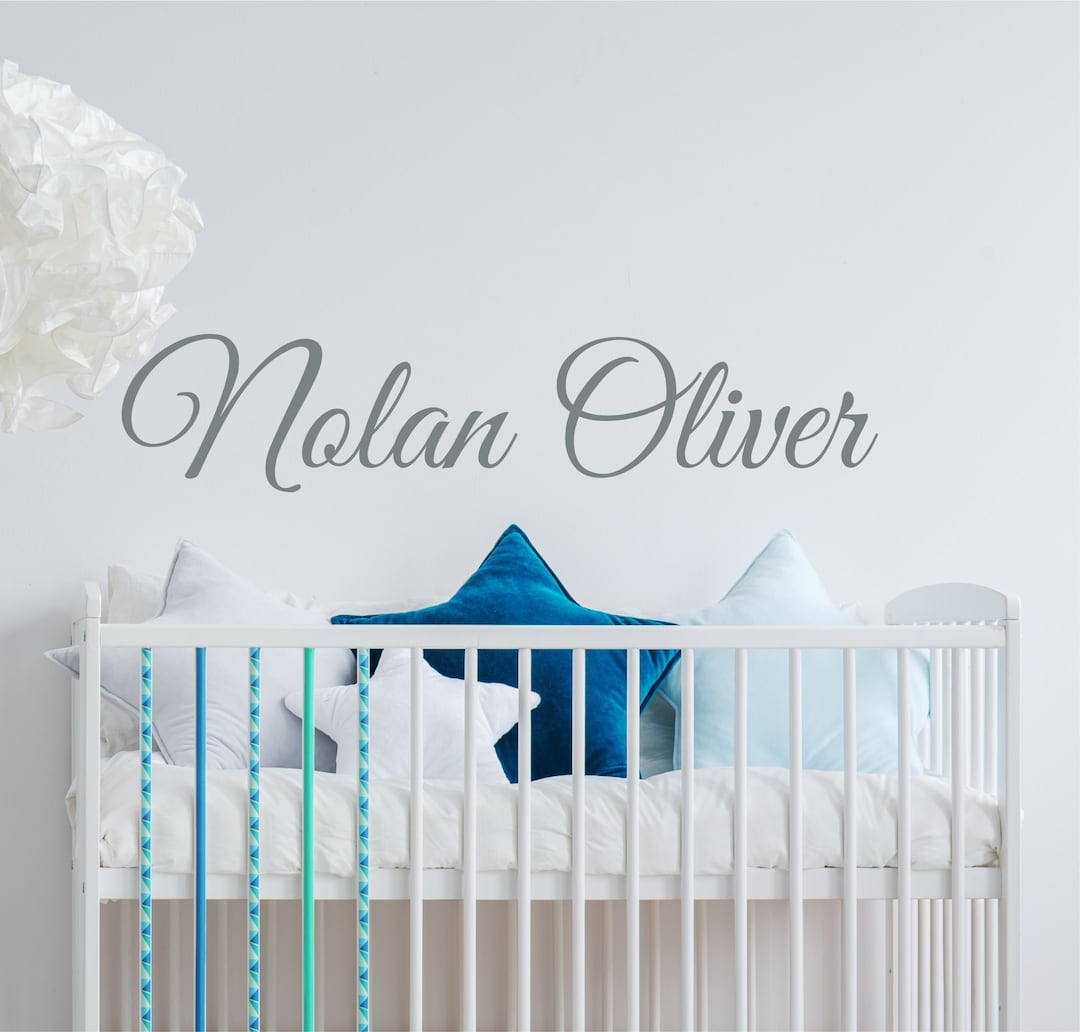 Personalized Wall Decal Boy Name Wall Decal Nursery Wall Decal