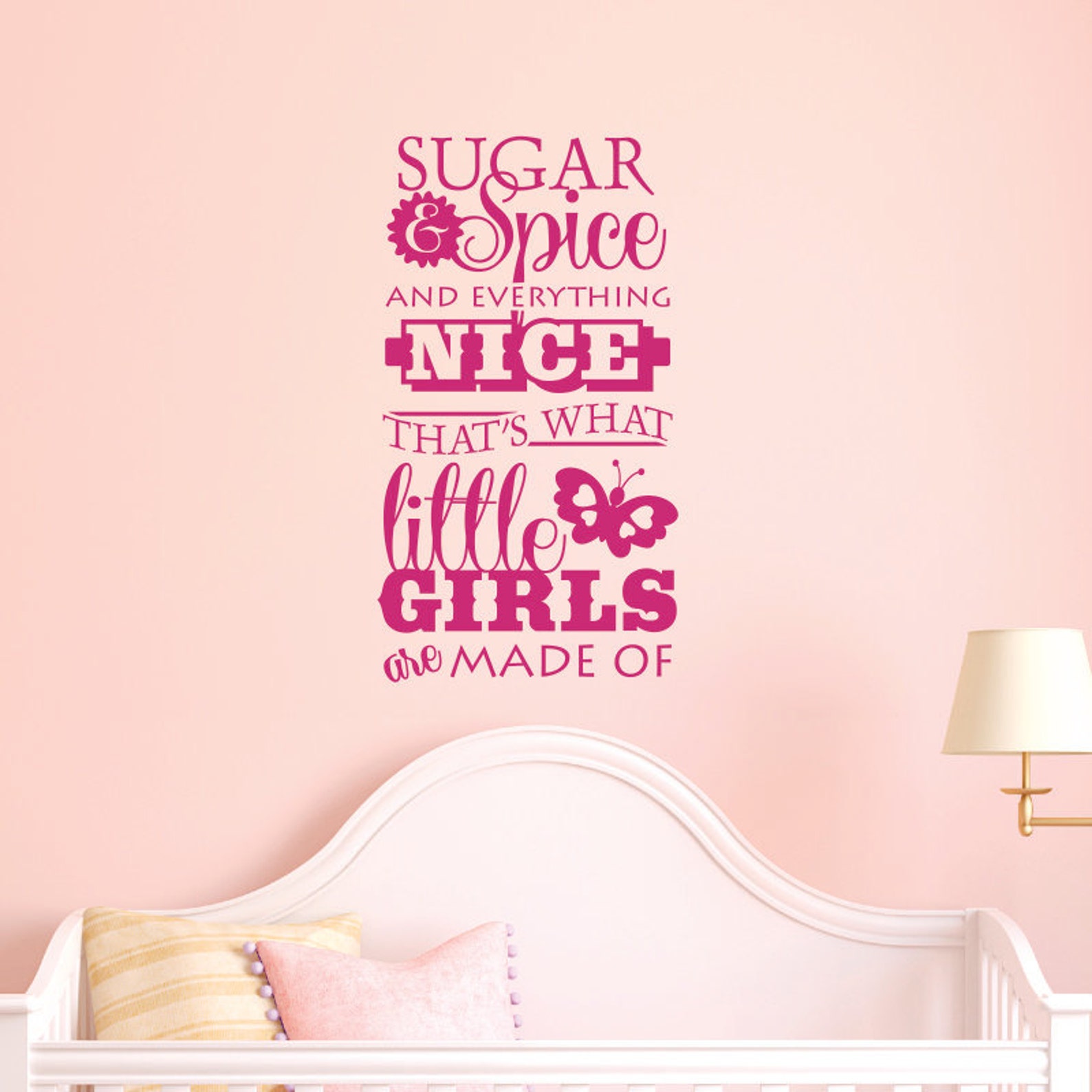 What Little Girls Are Made of Decal Girls Wall Decal Baby Etsy