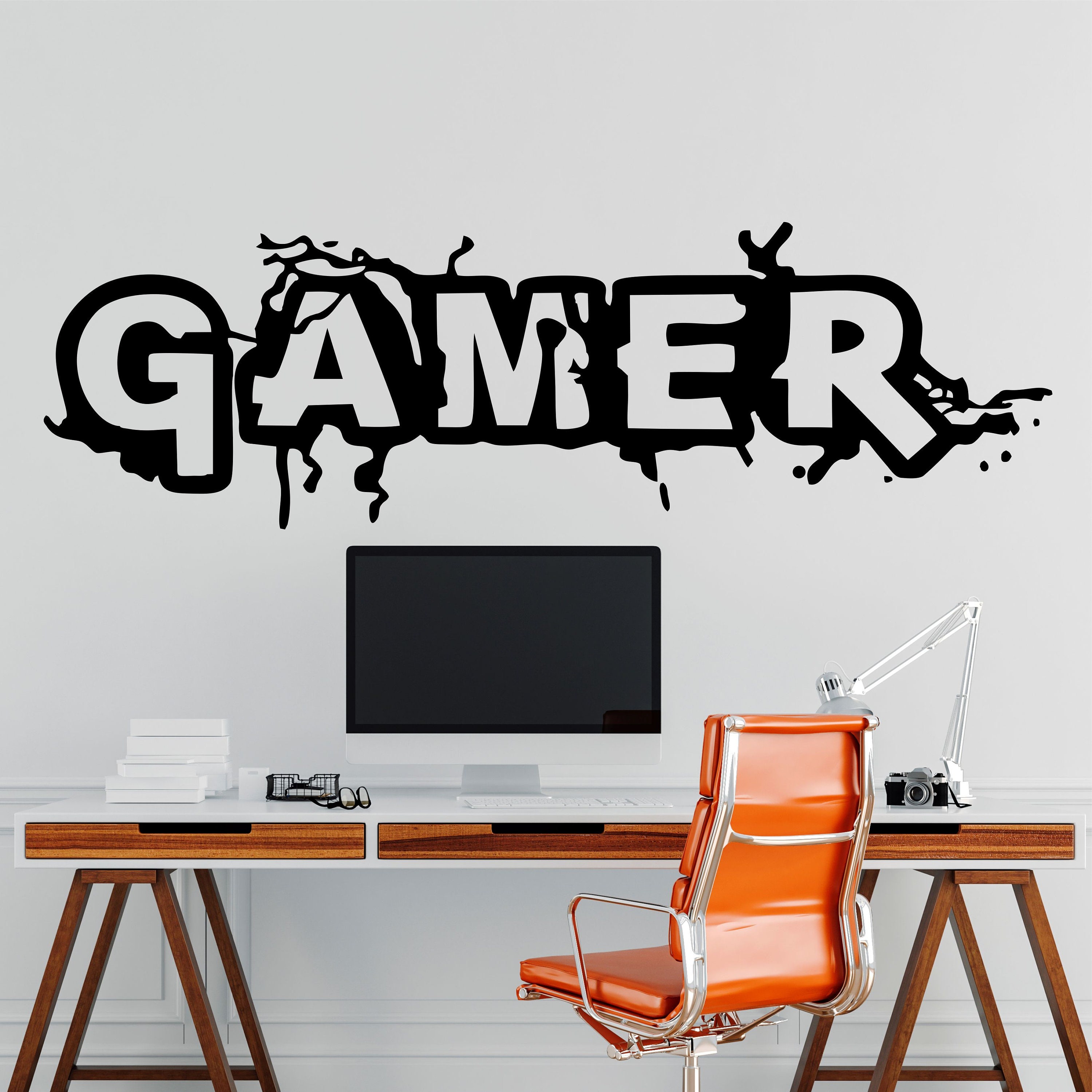 Gamer Name Wall Decal Personalized Name Gamer Wall Sticker Etsy