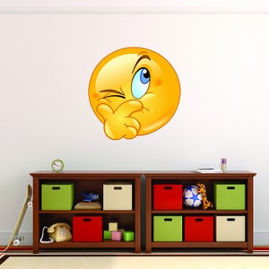 Thinking Emoji Wall Decal - Kids Wall Sticker Emoticon