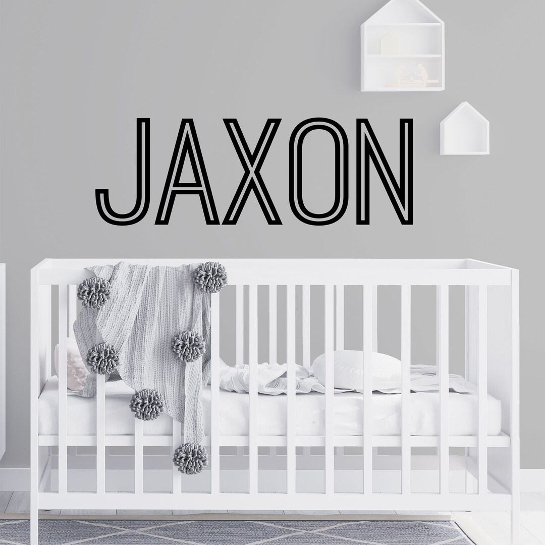 Personalized Wall Decal Boy Name Wall Decal Nursery Wall Decal ...