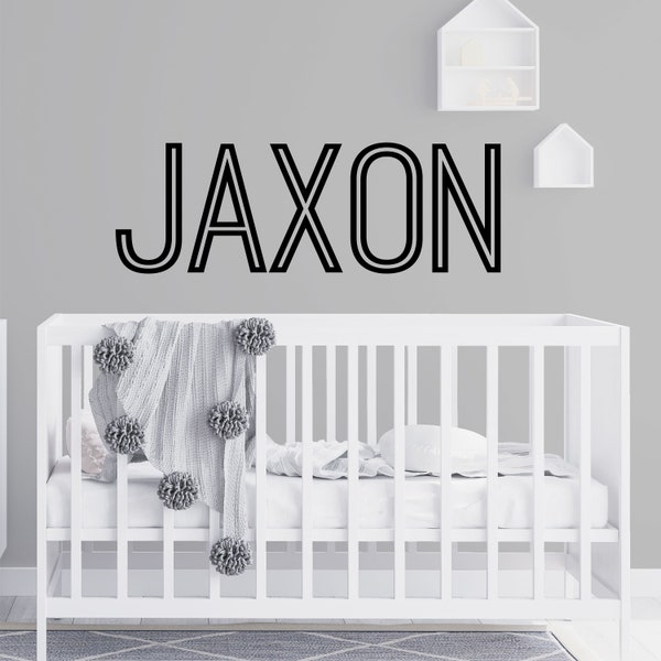 Personalized Wall Decal Boy Name Wall Decal Nursery Wall Decal Personalized Name Decal Vinyl Wall Decal Boys Name Decal Name Modern Nursery