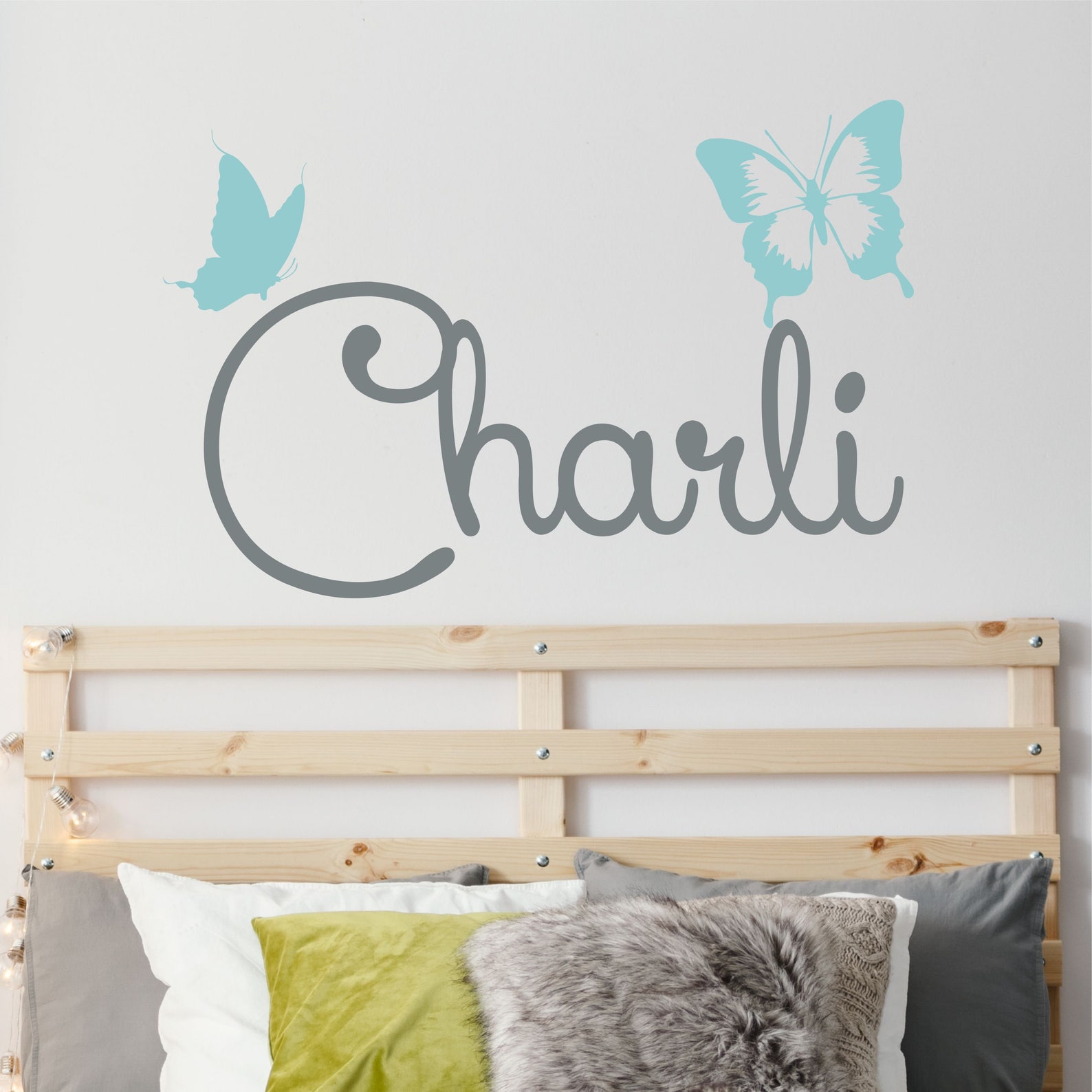 Personalized Name Butterfly Wall Decal - Custom Name Butterfly Wall ...