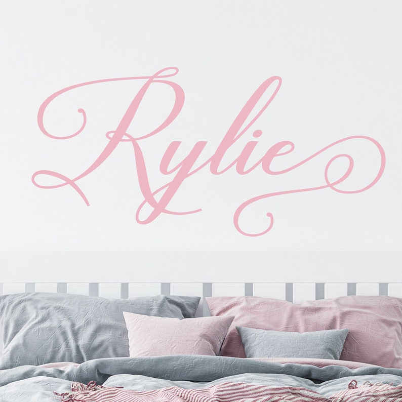 Personalized Wall Decal Girl Name Wall Decal Nursery Wall Etsy