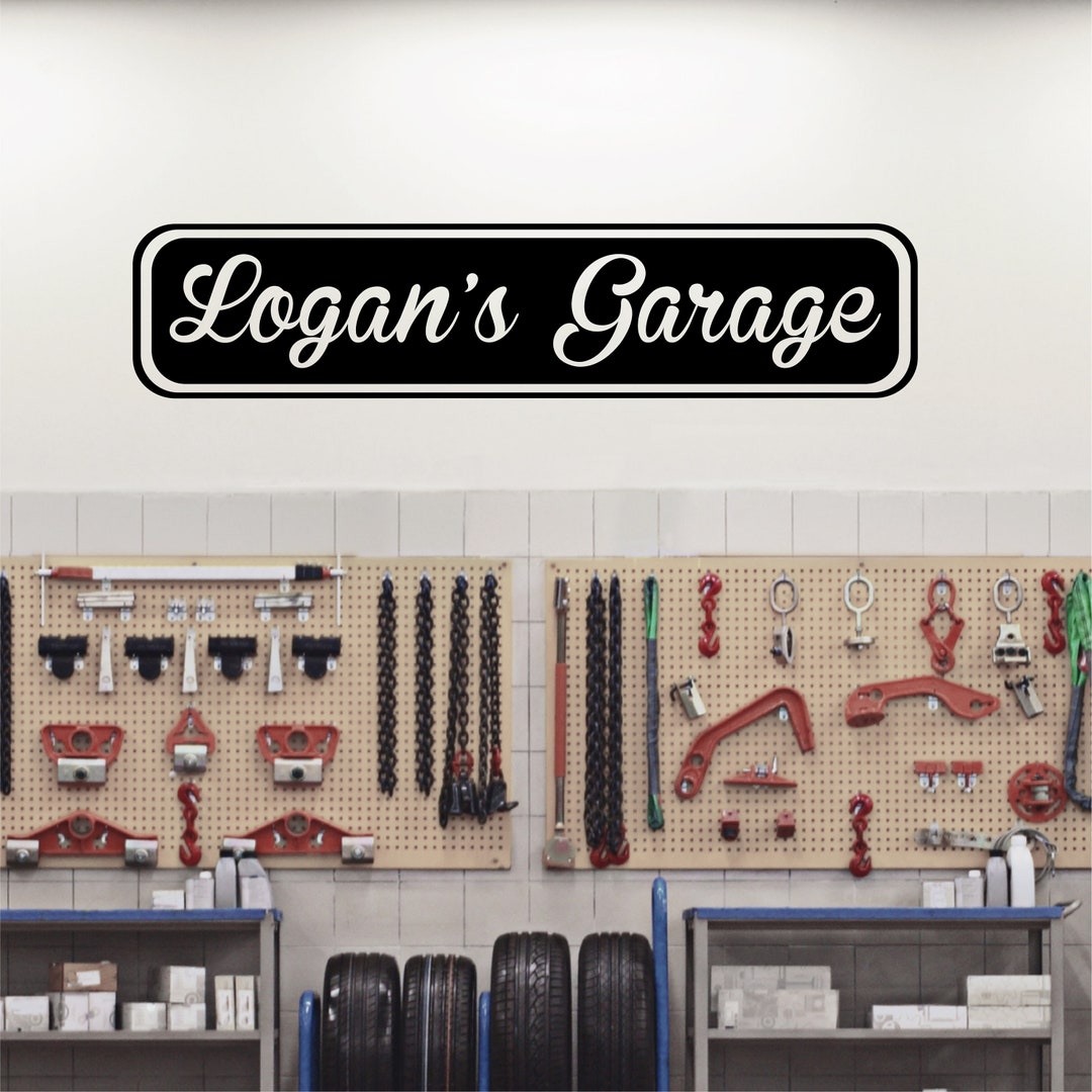 Personalized Garage Wall Decal Sticker Man Cave Sign Decal Personalized Sticker Dad's