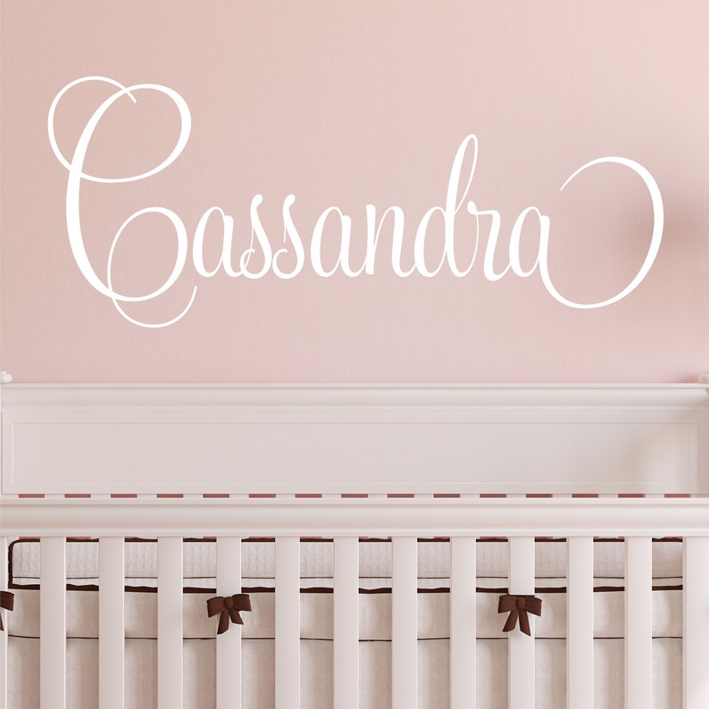 Girls Name Personalized Name Wall Decal Girl Monogram Initial Etsy