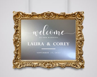 Welcome to Our Wedding Wall Decal - Soon to Be Mr & Mrs Personalized Wall Decal Sticker - Just Married - Wedding - Mr and Mr - Mrs and Mrs