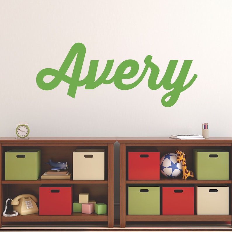 Personalized Name Wall Decal - Custom Name Wall Sticker - Vinyl Decal ...