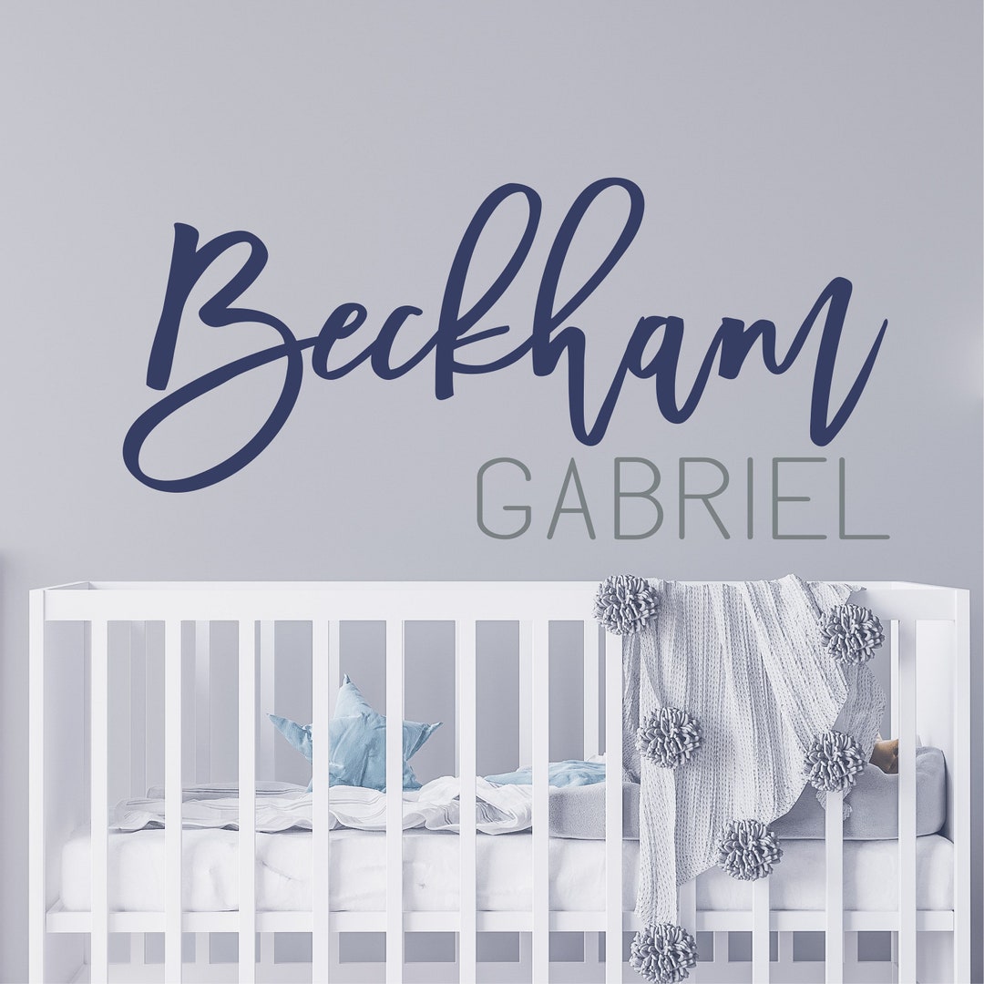 Personalized Wall Decal Boy Name Wall Decal Nursery Wall Decal