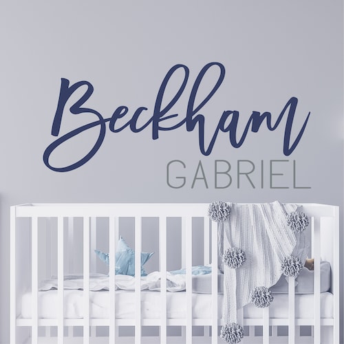 Personalized Wall Decal Boy Name Wall Decal Nursery Wall Decal Etsy