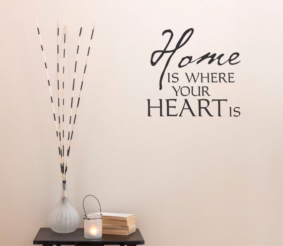 Home Is Where The Heart Is Decal Family Wall Decal Etsy