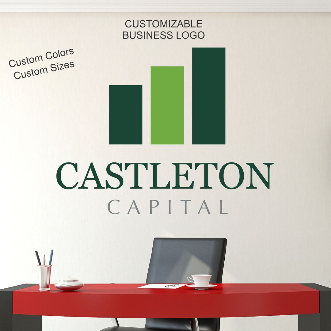 Business Name Wall Decal Custom Business Logo Vinyl Wall Sticker Family