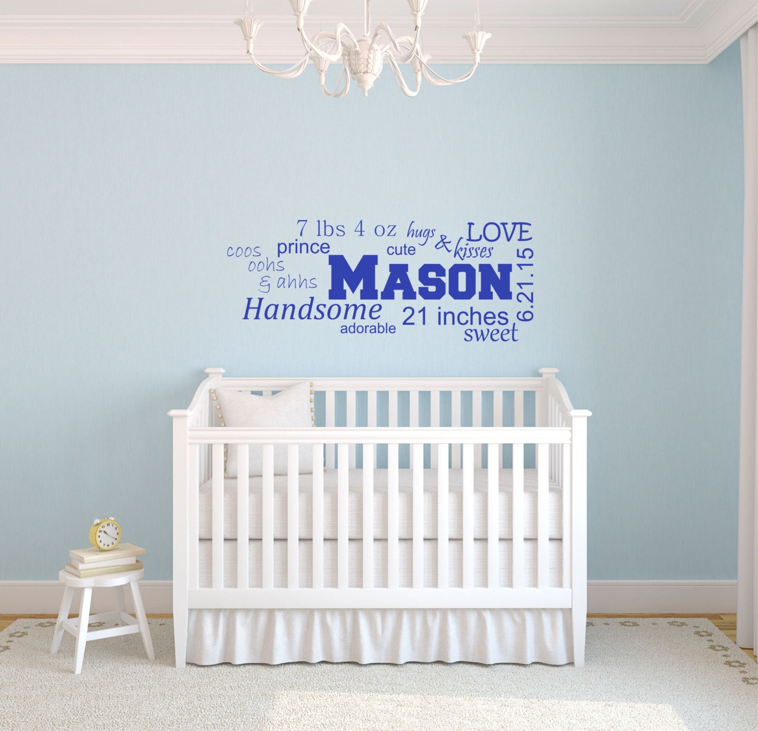 Baby Boy Personalized Decal Boys Wall Decal Kids Decal Etsy