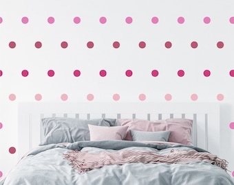 Polka Dot Wall Decal Sticker - Dot Stickers - Metallic Gold Dots - Silver Dots - Rose Gold Dots - Rose Gold Star Stickers - Polka Dot Decals